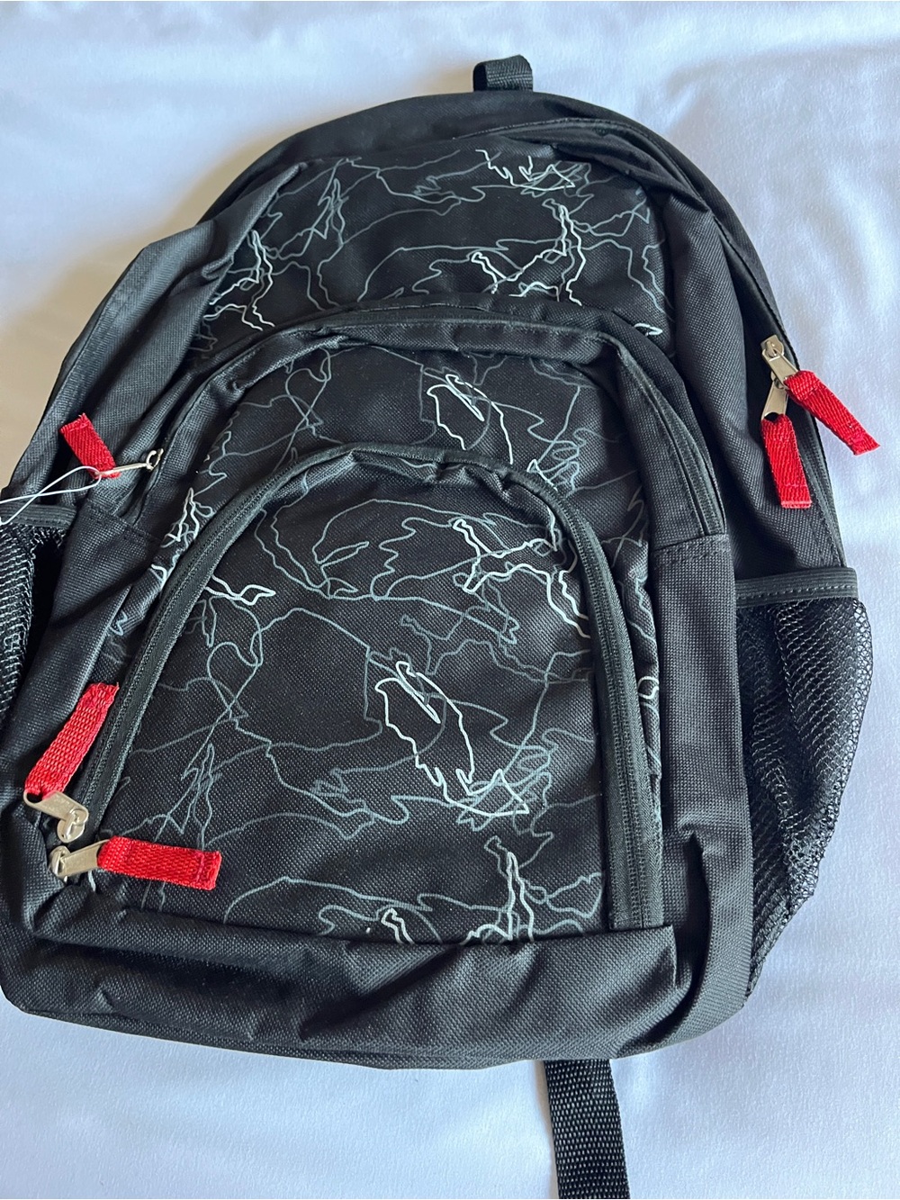 Trailmaker Backpack Black Red Camo Multi-Pocket 600D Padded School Book Bag New - Picture 15 of 16